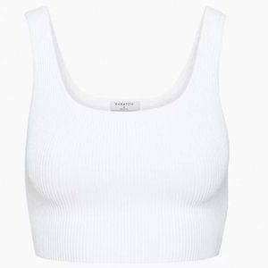 Artizia Babaton Sculpt Knit Squareneck Cropped Tank